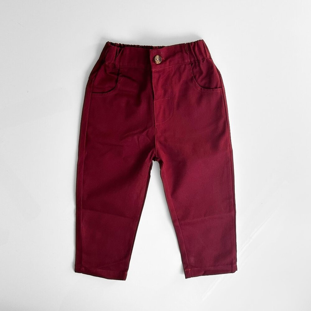 NWT Handsome Boys Oxford Button Down Dress Shirt & Pants Matching Set Fall 9-12M - Picture 3 of 4